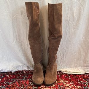 Dolce Vita “Kitt” over the knee brown/tan suede boots.  Size 8.5